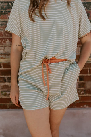 Sunbeam Striped Set- Sage