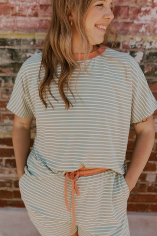 Sunbeam Striped Set- Sage