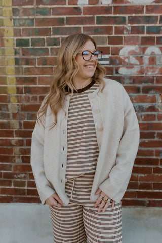 Autumn Ease Cardigan- Oatmeal