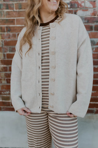 Autumn Ease Cardigan- Oatmeal