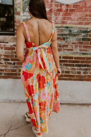 Bright & Floral Midi Dress
