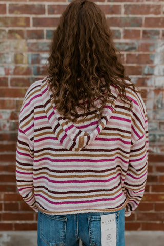 Wide Sleeve Hooded Sweater