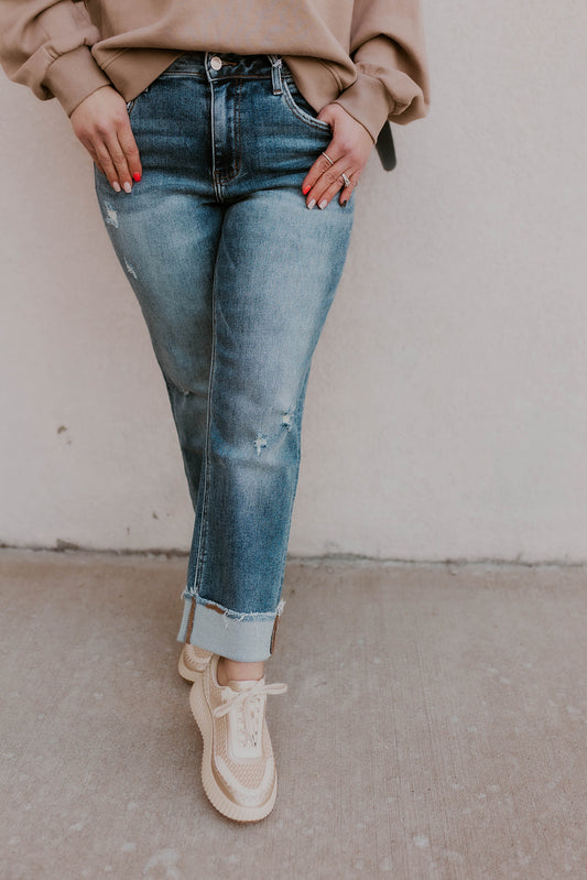 Taryn High Rise Straight Leg Jeans- Lovervet