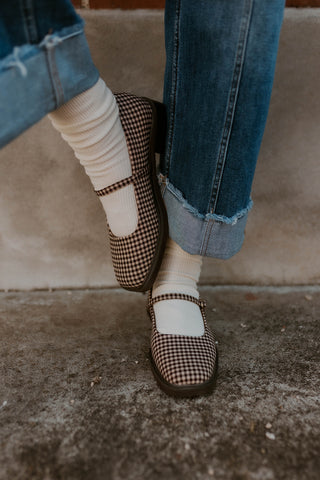 Sonia Checkered Mary Jane Shoes- Chinese Laundry