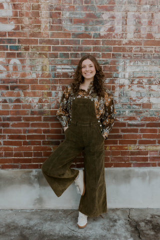 Falling For Floral Button Down Top