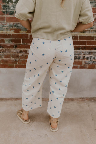 Starry Night Barrel Leg Jeans
