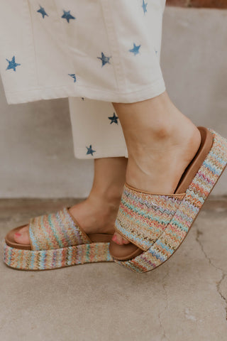 Nina Bright Multi Platform Sandal
