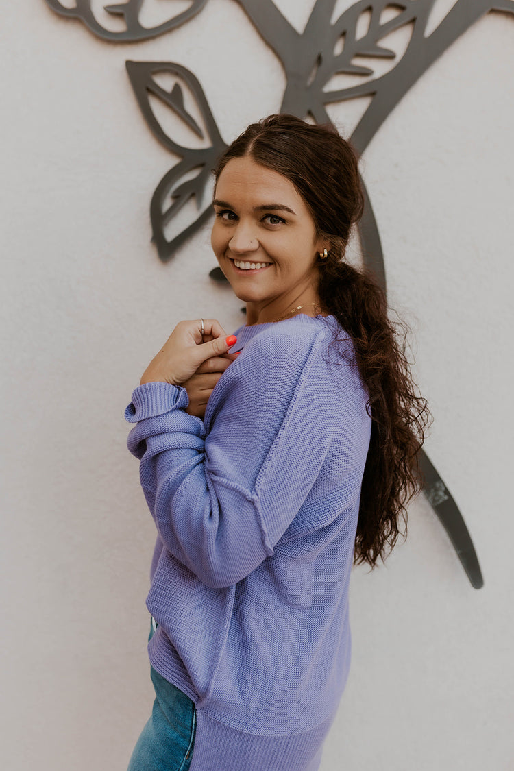 All Things Purple Oversized Sweater