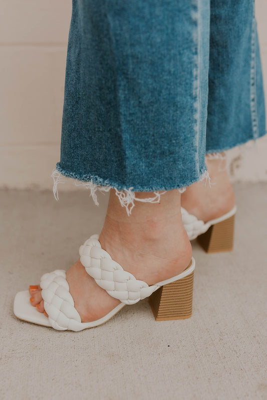 *SPECIAL PRICING* Buggy Braided Heel- Cream