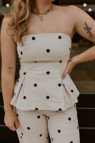 Spot On Peplum Top