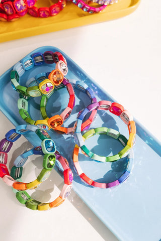 Rainbow Gemstone Bracelet- Beljoy