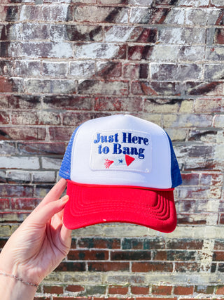 Just Here To Bang Trucker Hat
