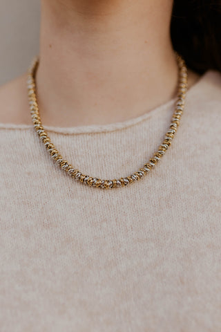 Mixed Metal Chain Necklace- Beljoy