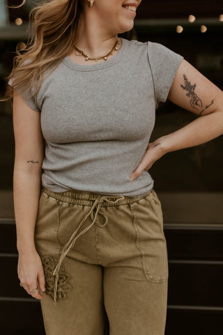 Clean Slate Top- Heather Grey