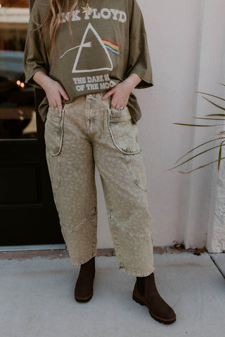 Faded Olive Mineral Wash Pants