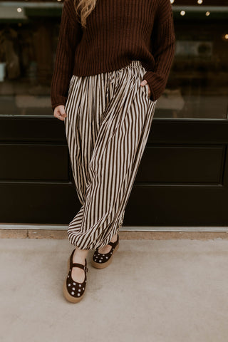 Cafe Stripe Balloon Pants