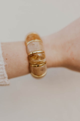 Bibi Beljoy Stretch Bracelet- Light Brown