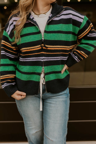 Two-Way Street Sweater- Navy