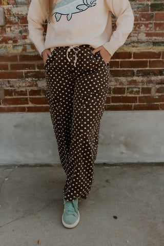 Mocha Spot Cargo Pants