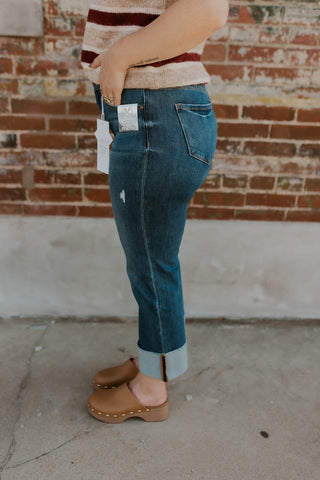 City Streets Cuffed Jeans- Risen