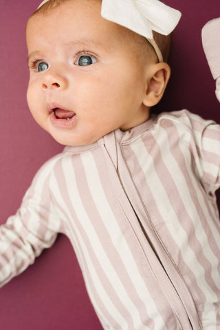 Blush Stripe Bamboo Sleeper