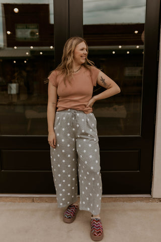 Simply Spotted Sweatpants- Heather Grey
