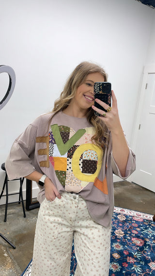 Patched Up Love Top
