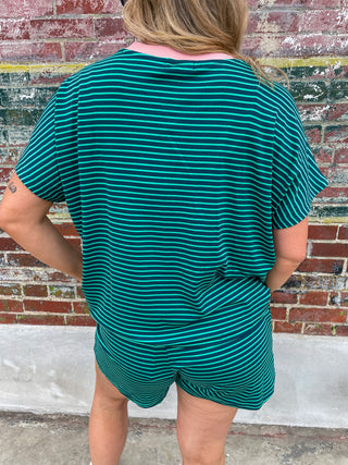 Sunbeam Striped Set- Teal