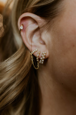 Studded In Pearl Earrings