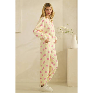 Just A Girl Polka Dot Sweatpants