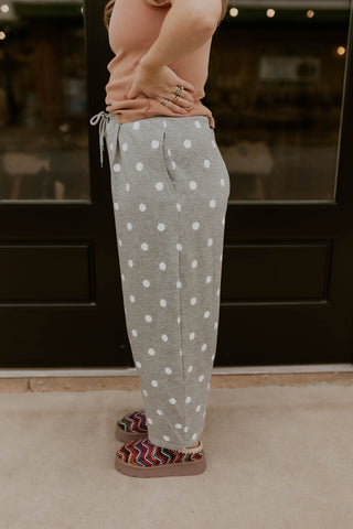 Simply Spotted Sweatpants- Heather Grey