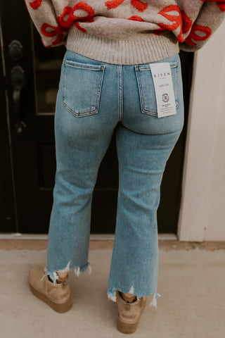 Harlem High Rise Straight Leg Jeans- Risen