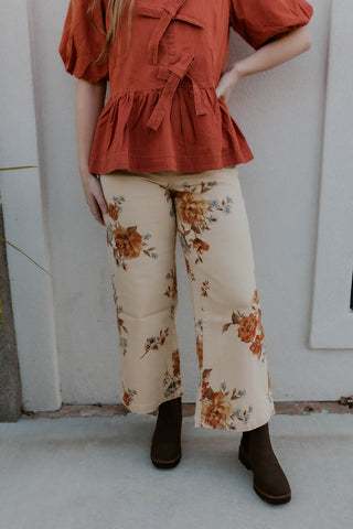 Fun In Floral Wide Leg Pants