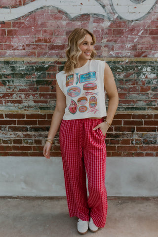 Pink Party Gingham Pants