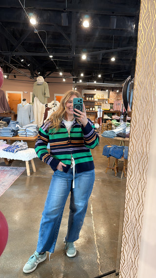 Two-Way Street Sweater- Navy