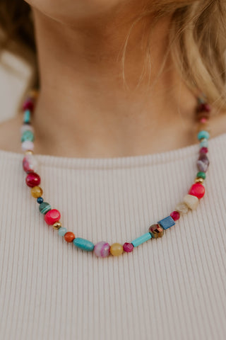Stevie Colorful Beaded Necklace- Beljoy