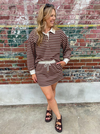 Toasted Stripe Skort