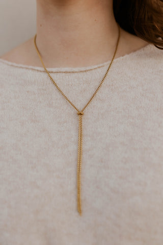 Halsey Sliding Bead Lariat Necklace- Beljoy