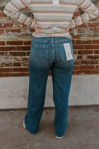 Jodi High Rise Tie Waist Jeans- Risen