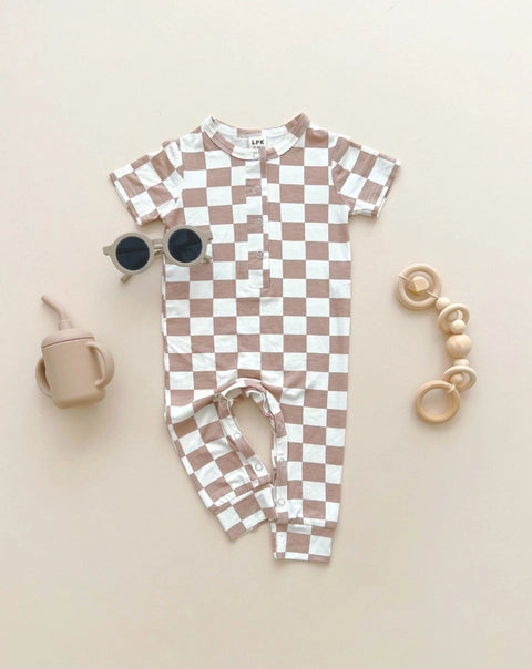 Bamboo Checkered Jumpsuit