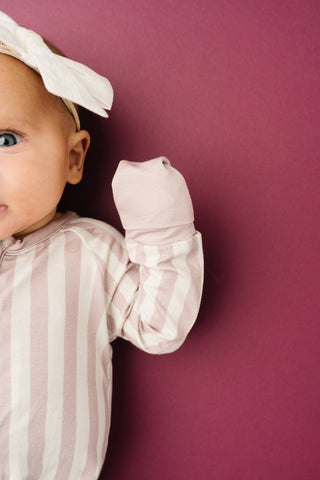 Blush Stripe Bamboo Sleeper