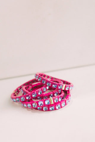 Stella Gemstone Bracelet- Hot Pink