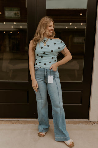 Out Of Office Polka Dot Top