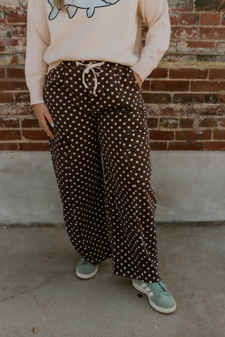 Mocha Spot Cargo Pants