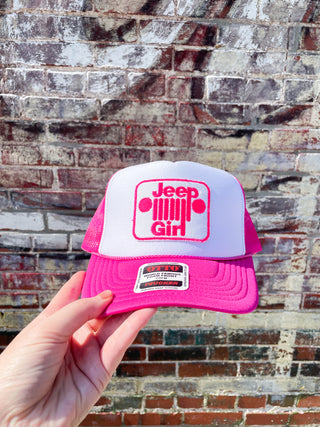 Jeep Girl Trucker Hat- Pink