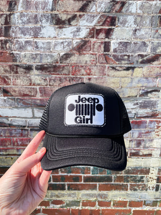 Jeep Girl Trucker Hat- Black