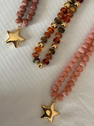 Amber Beaded Necklace