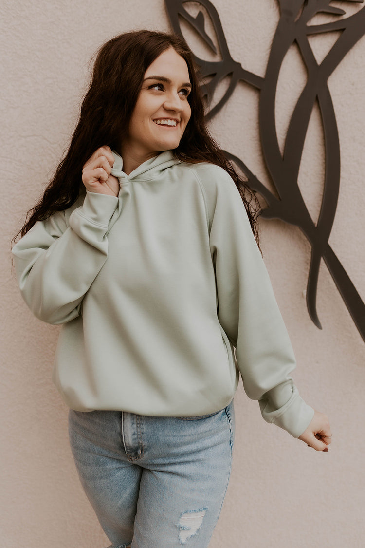 Scuba Relaxed Hoodie- Sage