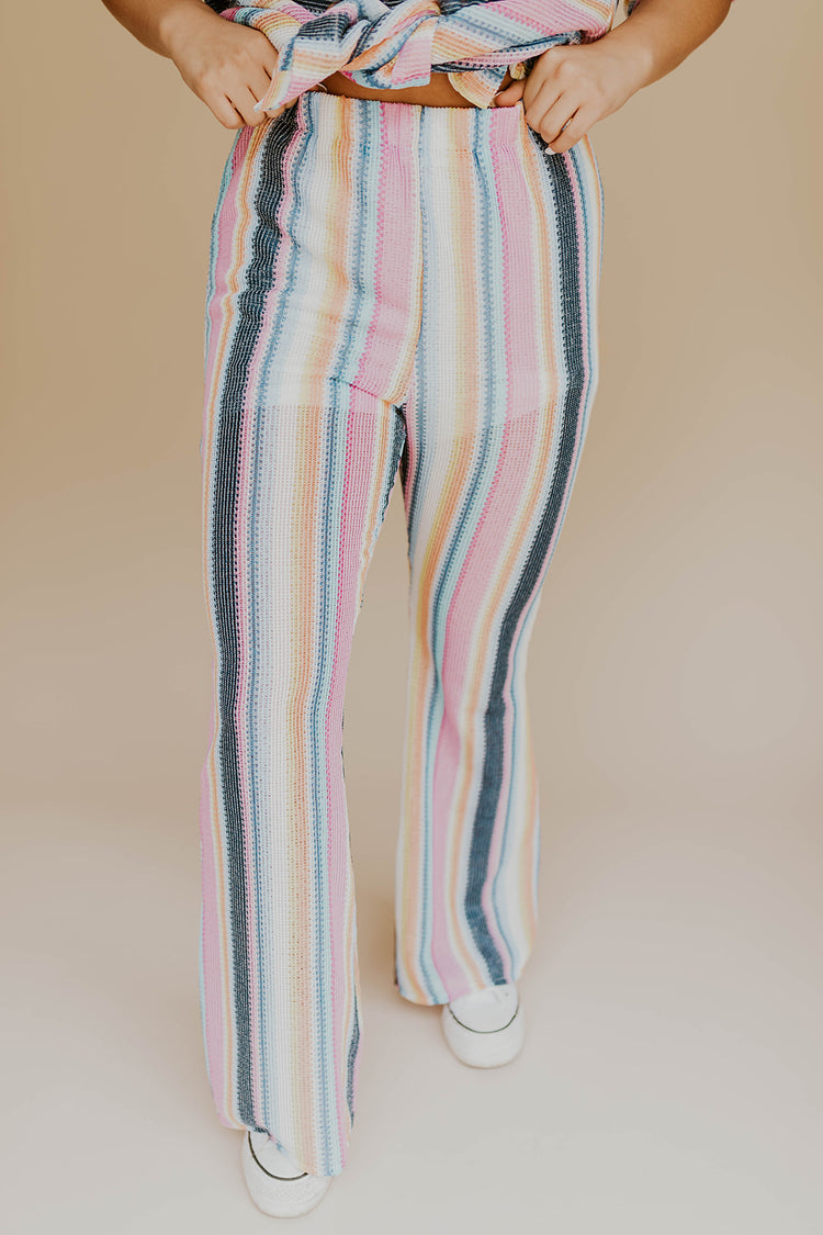 Beach Side Striped Pants- Navy