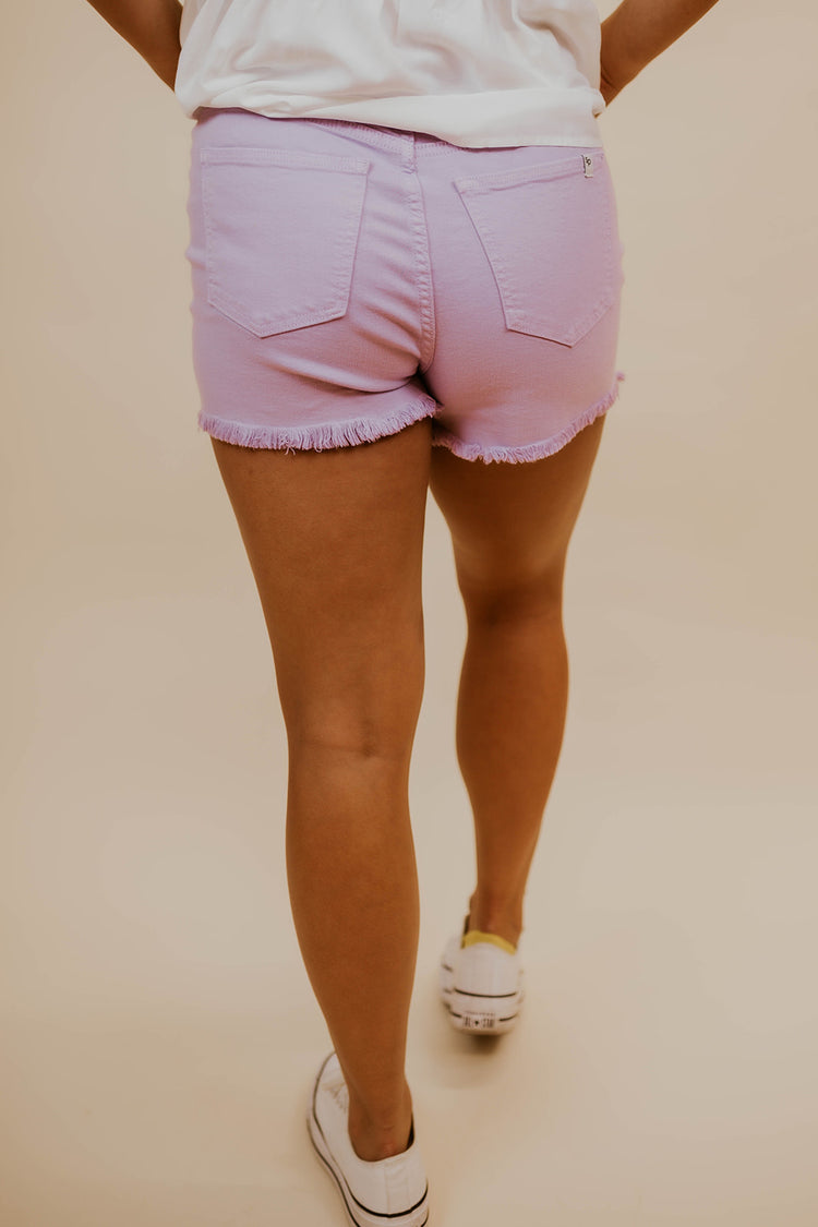 High Rise Lilac 90s Shorts